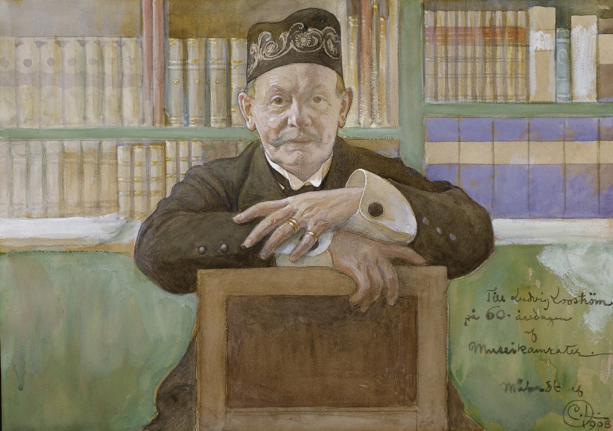 Ludvig Loostrom, 1908 (kağıt üzerinde wc) by Carl Larsson