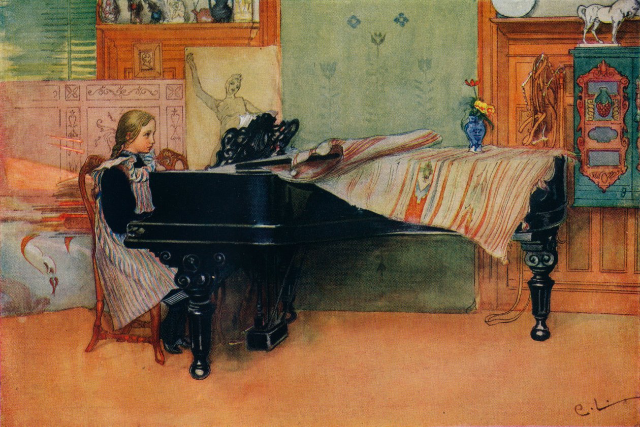 Suzanne Piyanoda, c1900 by Carl Larsson