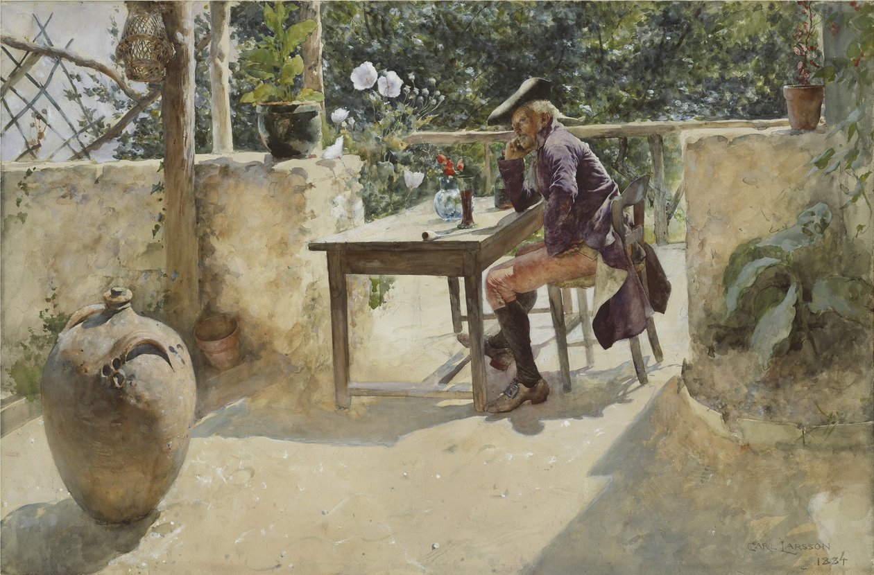 The Vine (kağıt üzerinde wc) by Carl Larsson