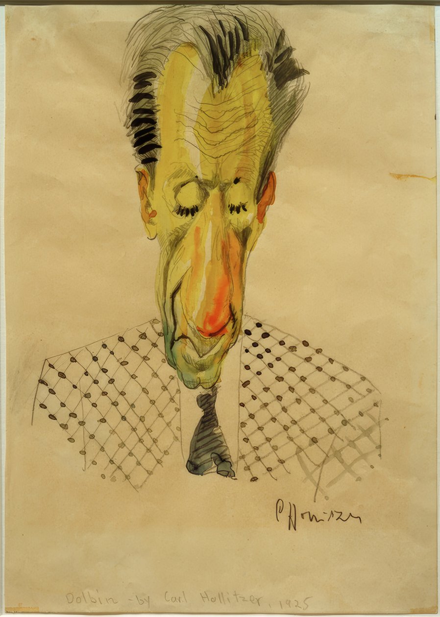 B.F.Dolbin / Karikatür C.-F. Hollitzer, 1925 by Carl Leopold Hollitzer