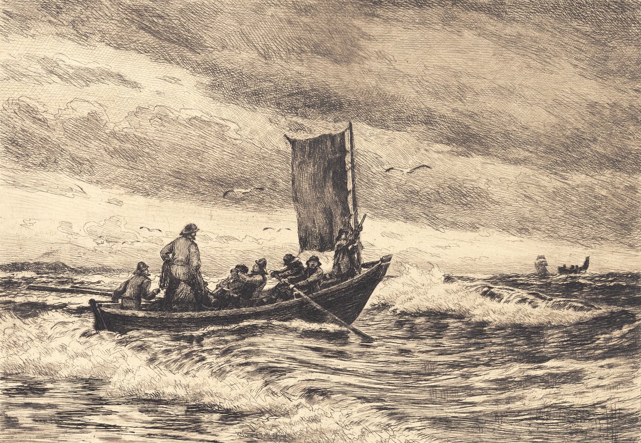 Sörfte balıkçı teknesi by Carl Locher