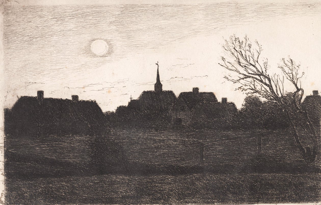 Hornbæk kilisesi, yaz akşamı by Carl Locher