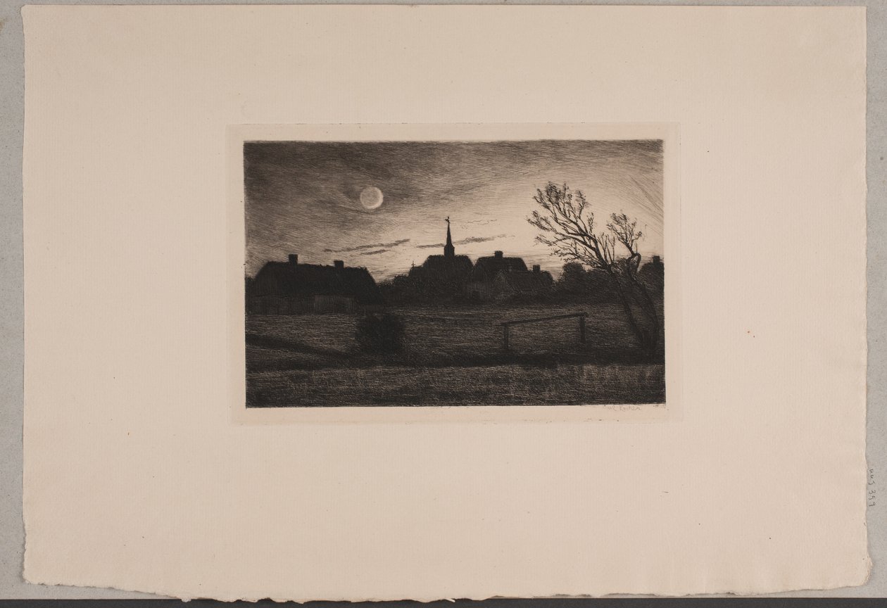 Hornbæk kilisesi, yaz akşamı by Carl Locher