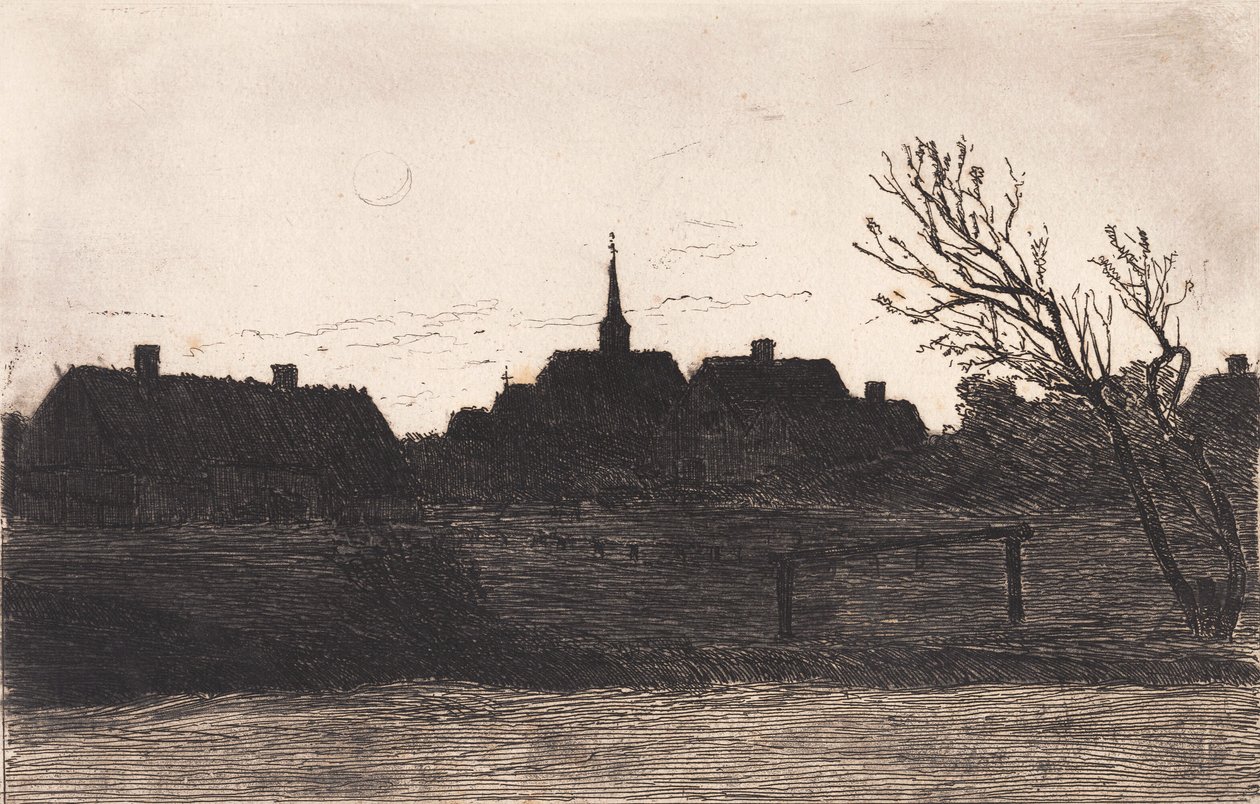 Hornbæk kilisesi, yaz akşamı by Carl Locher