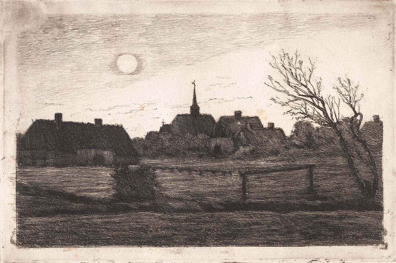 Hornbæk kilisesi, yaz akşamı by Carl Locher