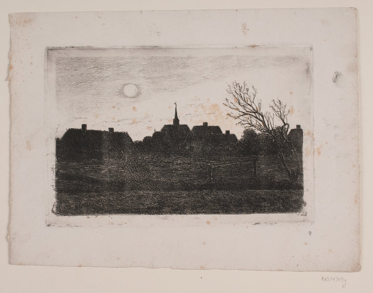 Hornbæk kilisesi, yaz akşamı by Carl Locher