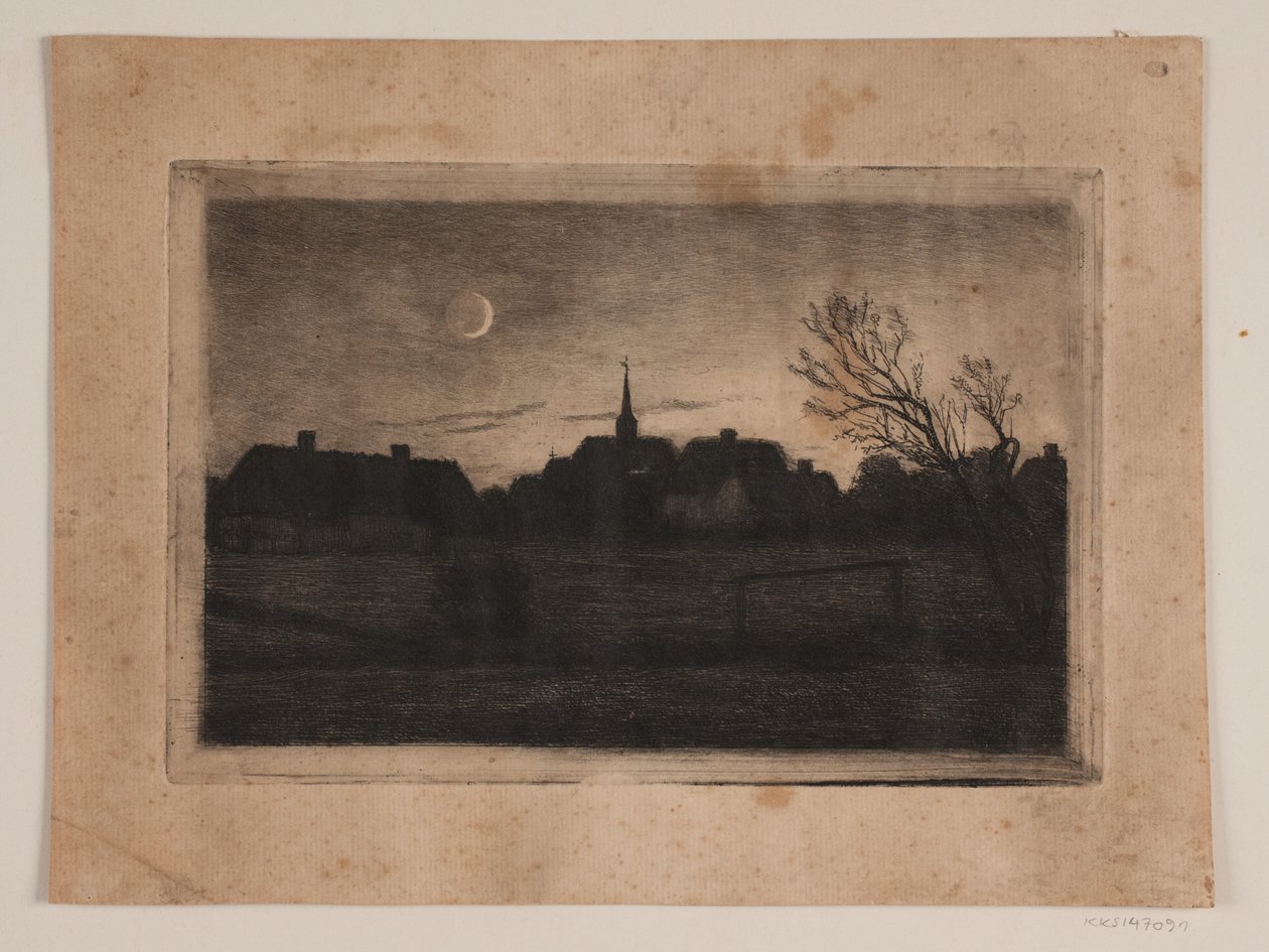 Hornbæk kilisesi, yaz akşamı by Carl Locher