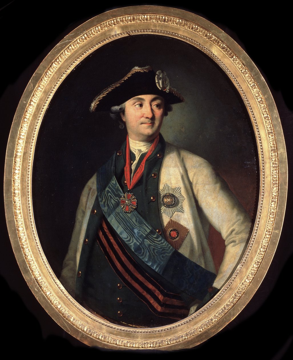 ""Portre du kont Alexei Grigorievitch Orlov (1737-1808), komutan des Forces navales russes"" (Filo komutanı Chesma Kont Alexey Grigoryevich Orlov (1737-1808)) Peinture de Carl Ludwig Johann Christineck (1732/3-17) by Carl Ludwig Christinek
