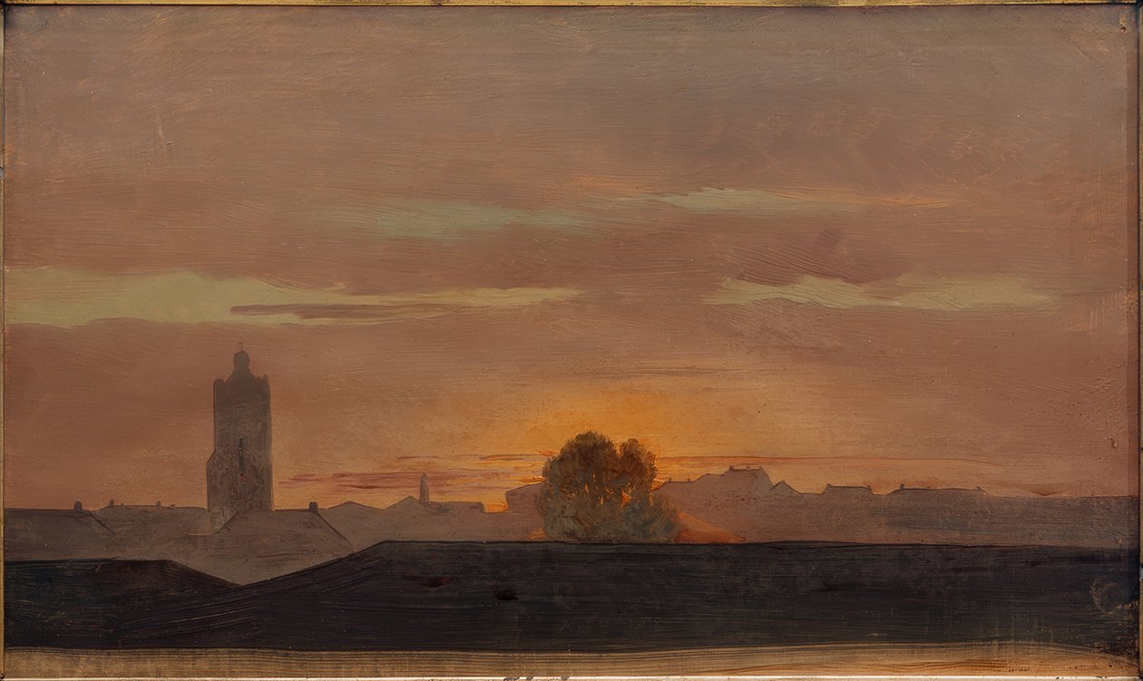 Darmstadt, kale stüdyosundan görünüm by Carl Ludwig Seeger