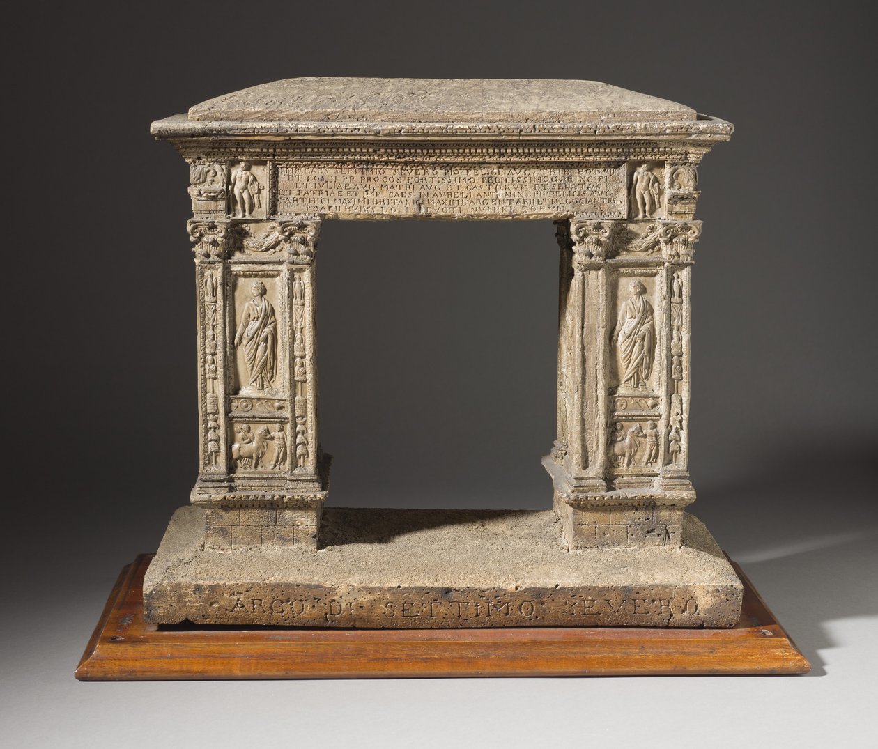 Argentarii Kemeri modeli, c.1792-95 (Mantar, renkli sıva ve kum) by Carl May