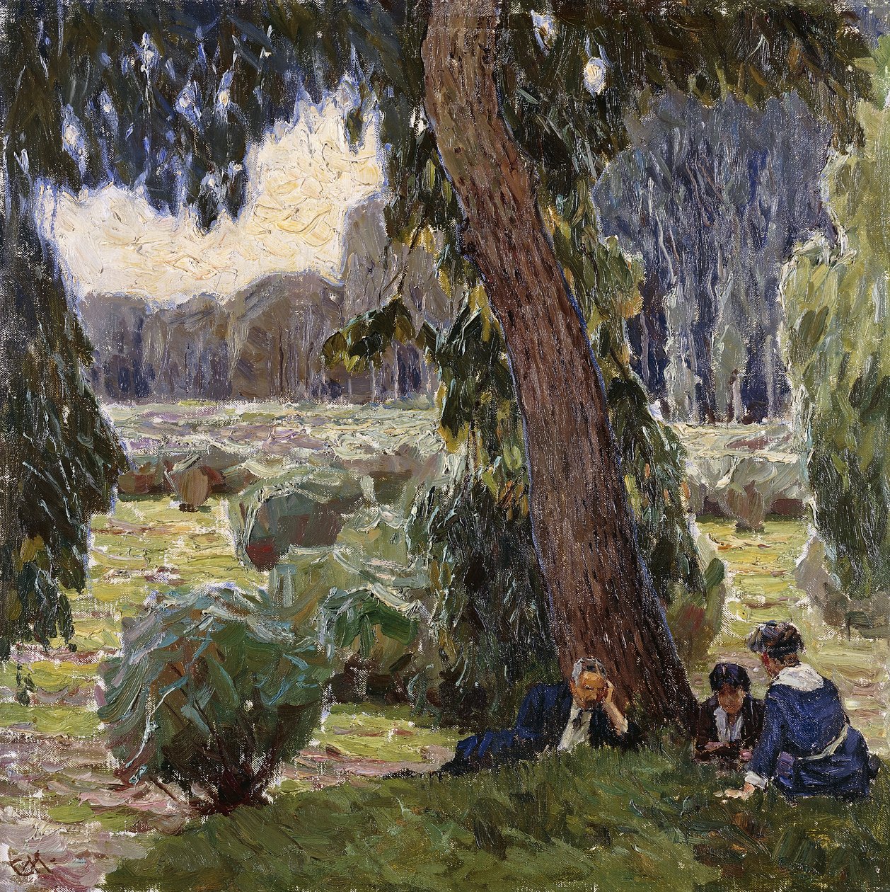 Au rahatlatıcı; Rast in der Au by Carl Moll