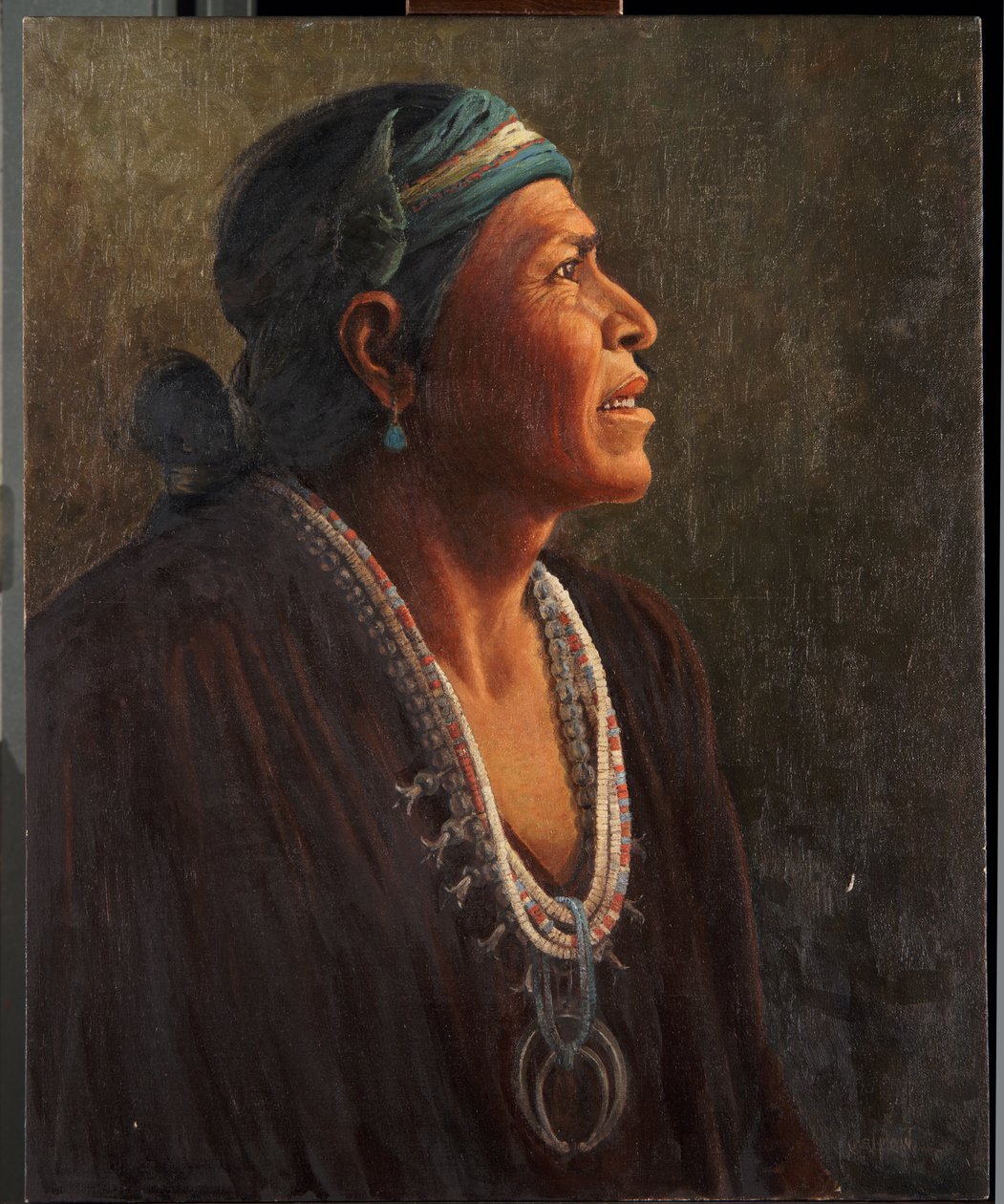 Ta-otza-begay, Meguelito olarak da bilinir, Navajo Tıp Adamı (panel üzerine monte edilmiş tuval üzerine yağlı boya) by Carl Moon