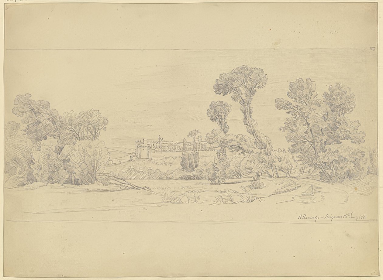 Avignon yakınlarındaki Villeneuve bölgesinden ağaç çalışması by Carl Morgenstern