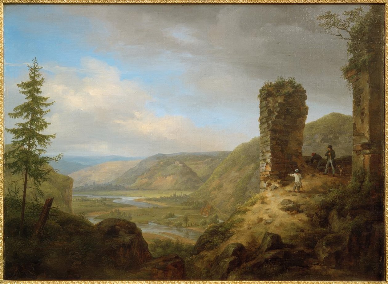 C. Morgenstern, Böckelheim Kalesi kalıntılarından görünüm by Carl Morgenstern