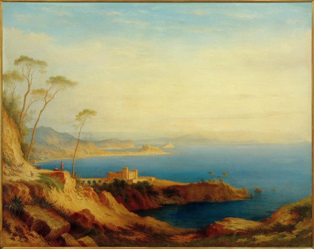 C. Morgenstern, Napoli Körfezi manzarası by Carl Morgenstern