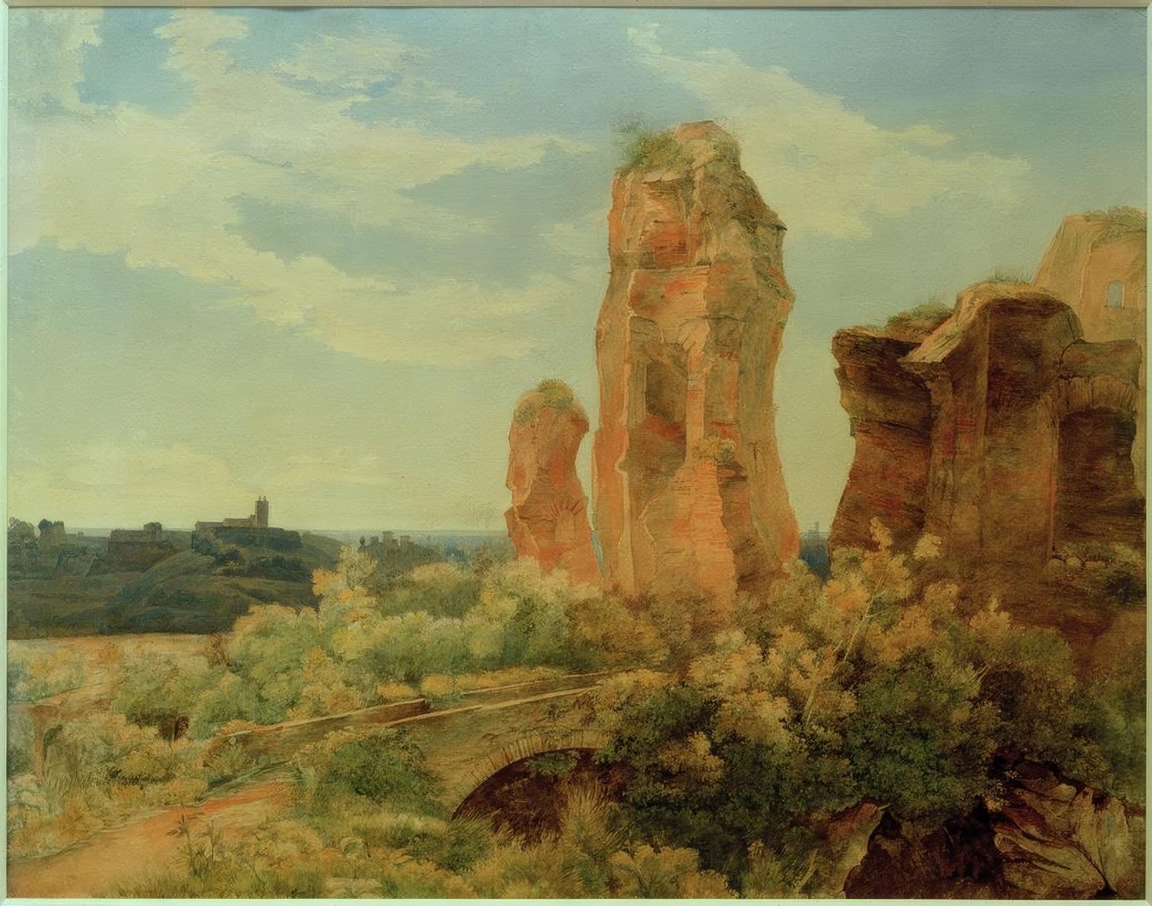 Roma, Aventine, İmparatorluk Bahçelerinde bina parçası / Carl Morgenstern by Carl Morgenstern