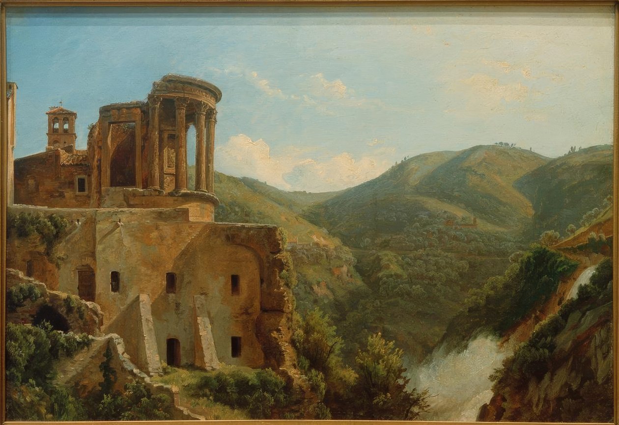Tivoli, Vesta Tapınağı / Carl Morgenstern tarafından resim by Carl Morgenstern