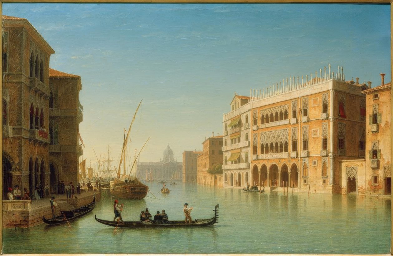 Venedik, Büyük Kanal / Carl Morgenstern tarafından resim by Carl Morgenstern