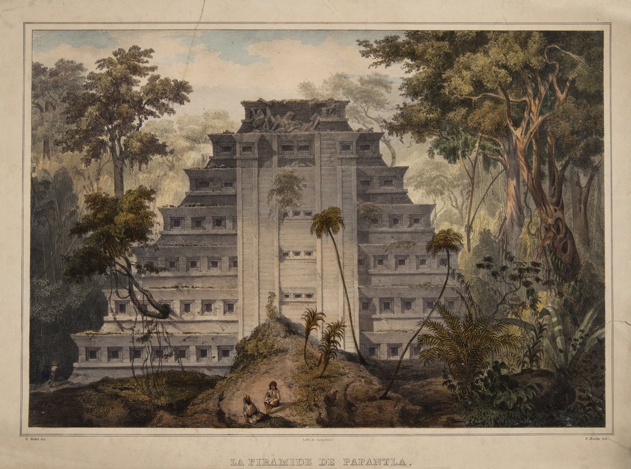 Papantla piramidi by Carl Nebel