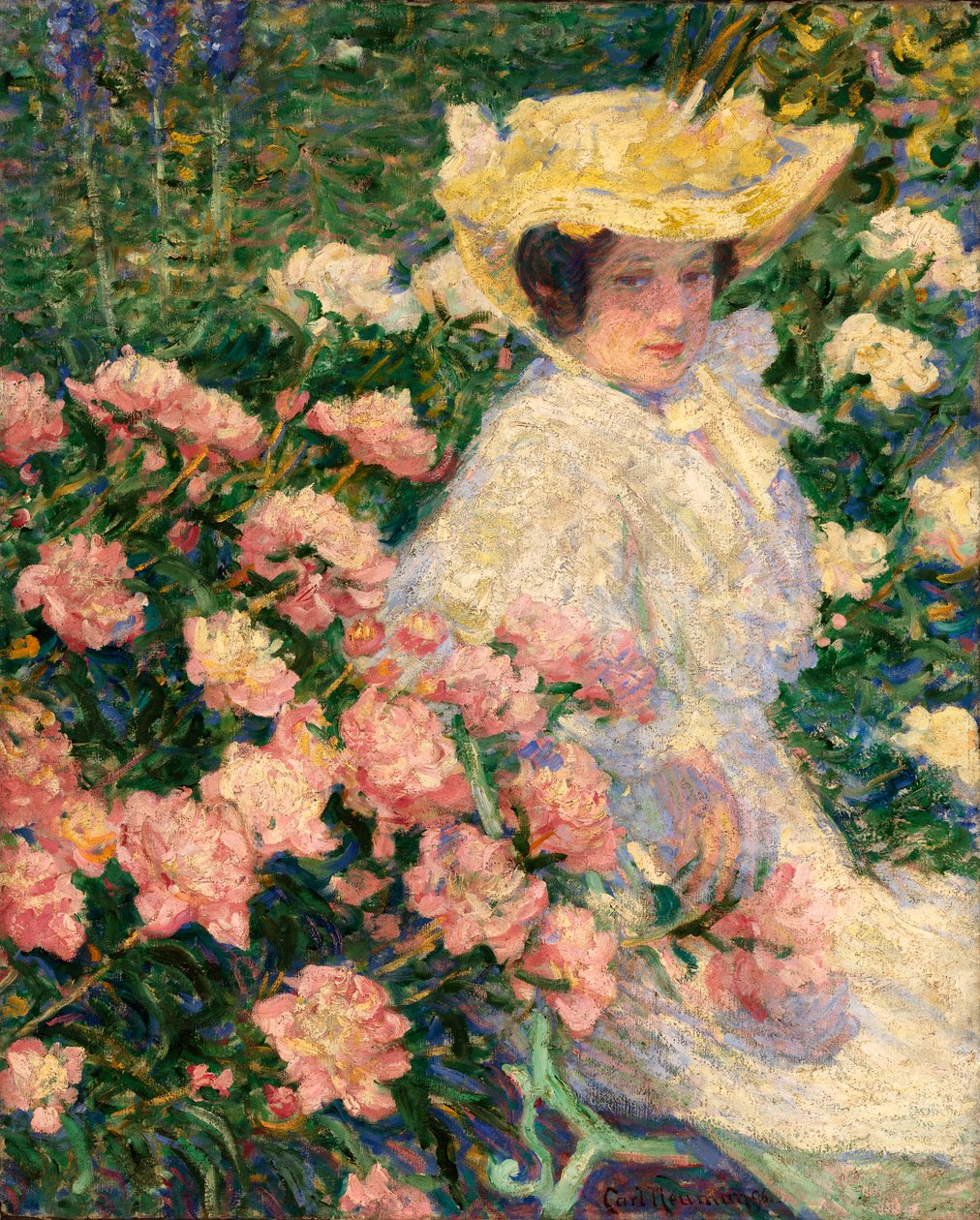 Sanatçının Karısının Portresi, Helene, 1896. by Carl Newman