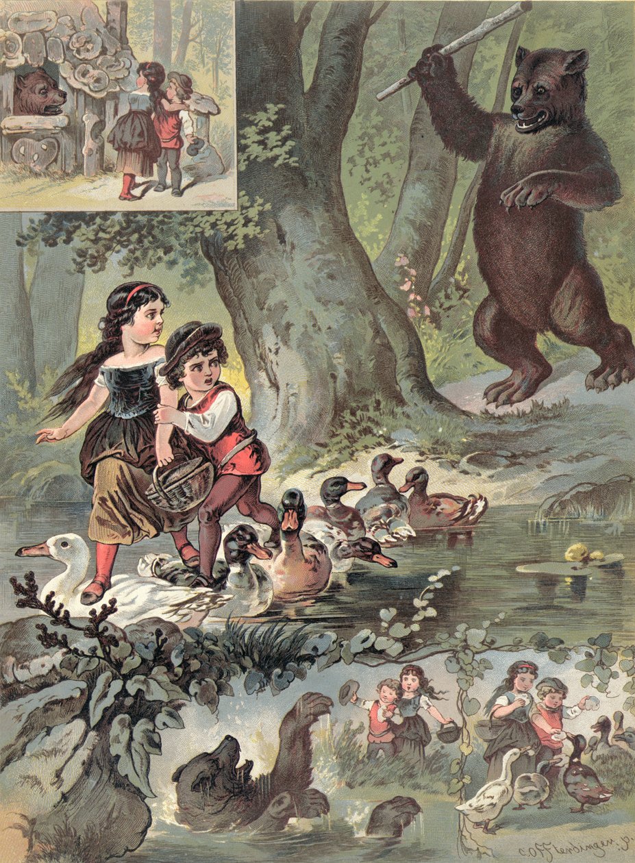 Ormanda Hansel ve Gretel, 1880 dolayları by Carl Offterdinger