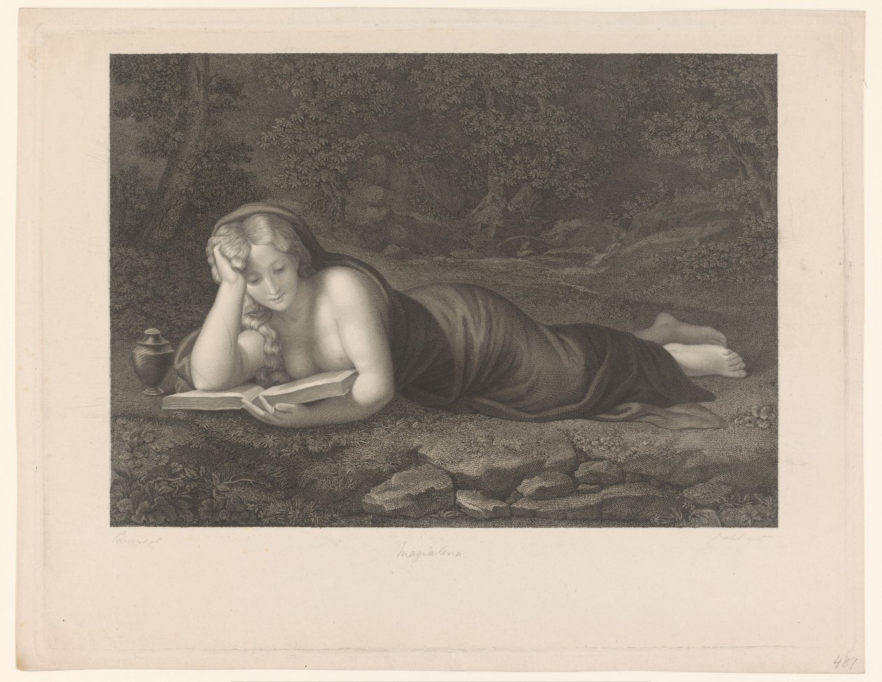 Mary Magdalene'i okumak by Carl Rahl