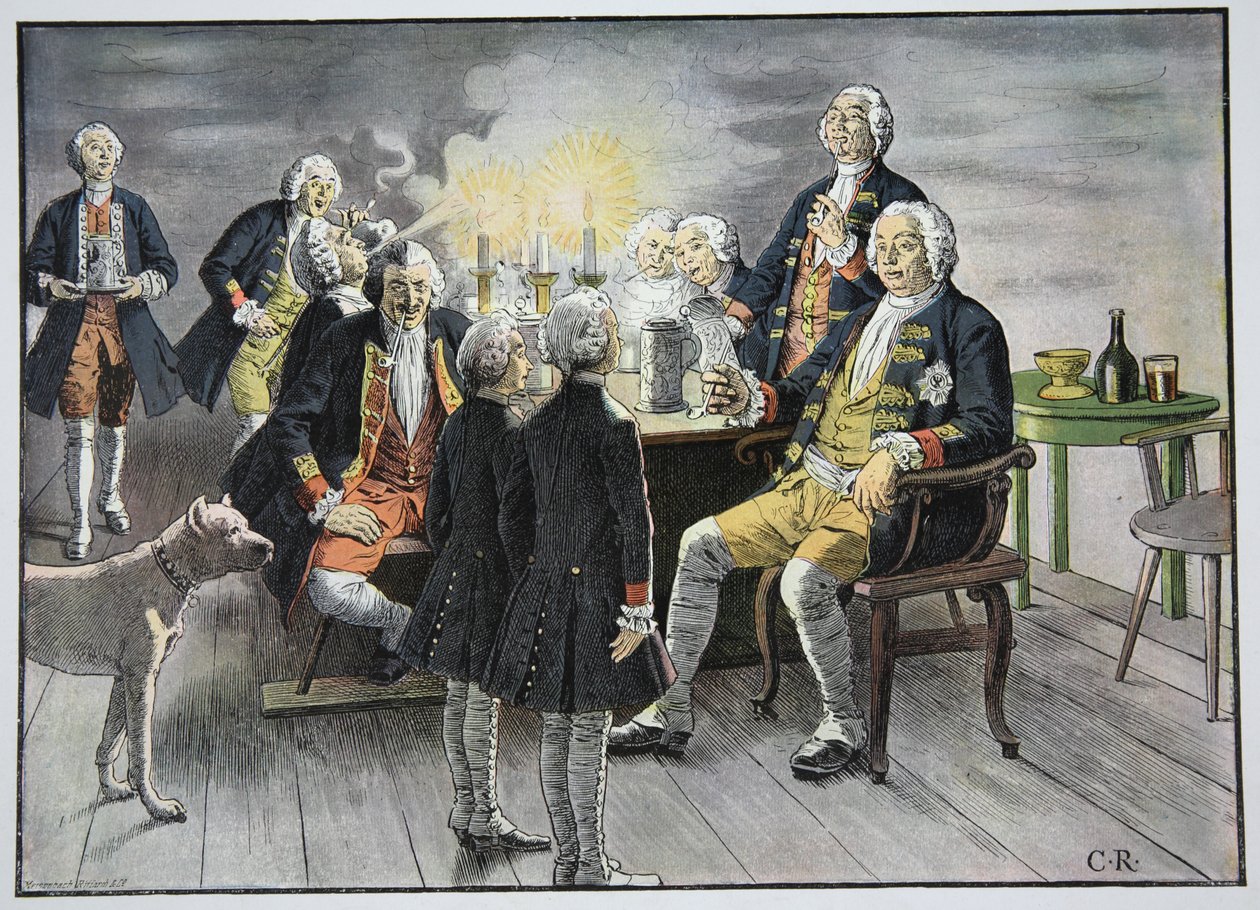 Tütün Veliaht Prens Frederick ve Prens Henry personeli by Carl Röchling