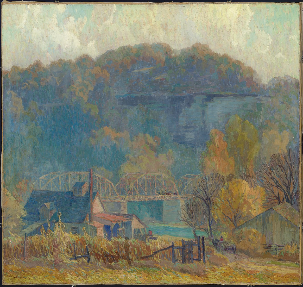 Sabah Uçurumu, Ozarks (tuval üzerine yağlı boya) by Carl Rudolph Krafft