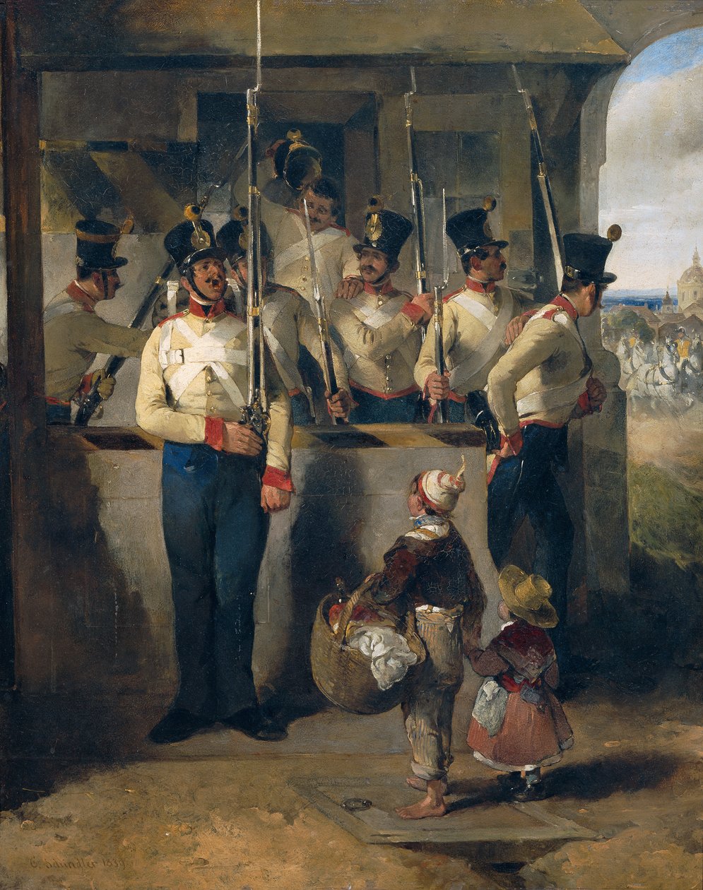 Sentinel, silaha bağırarak ("Gun out!") by Carl Schindler