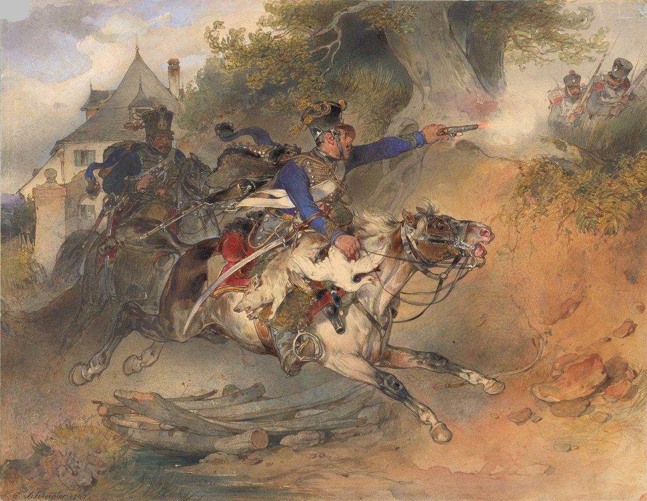 Toplayıcı Hussar, 1840 by Carl Schindler