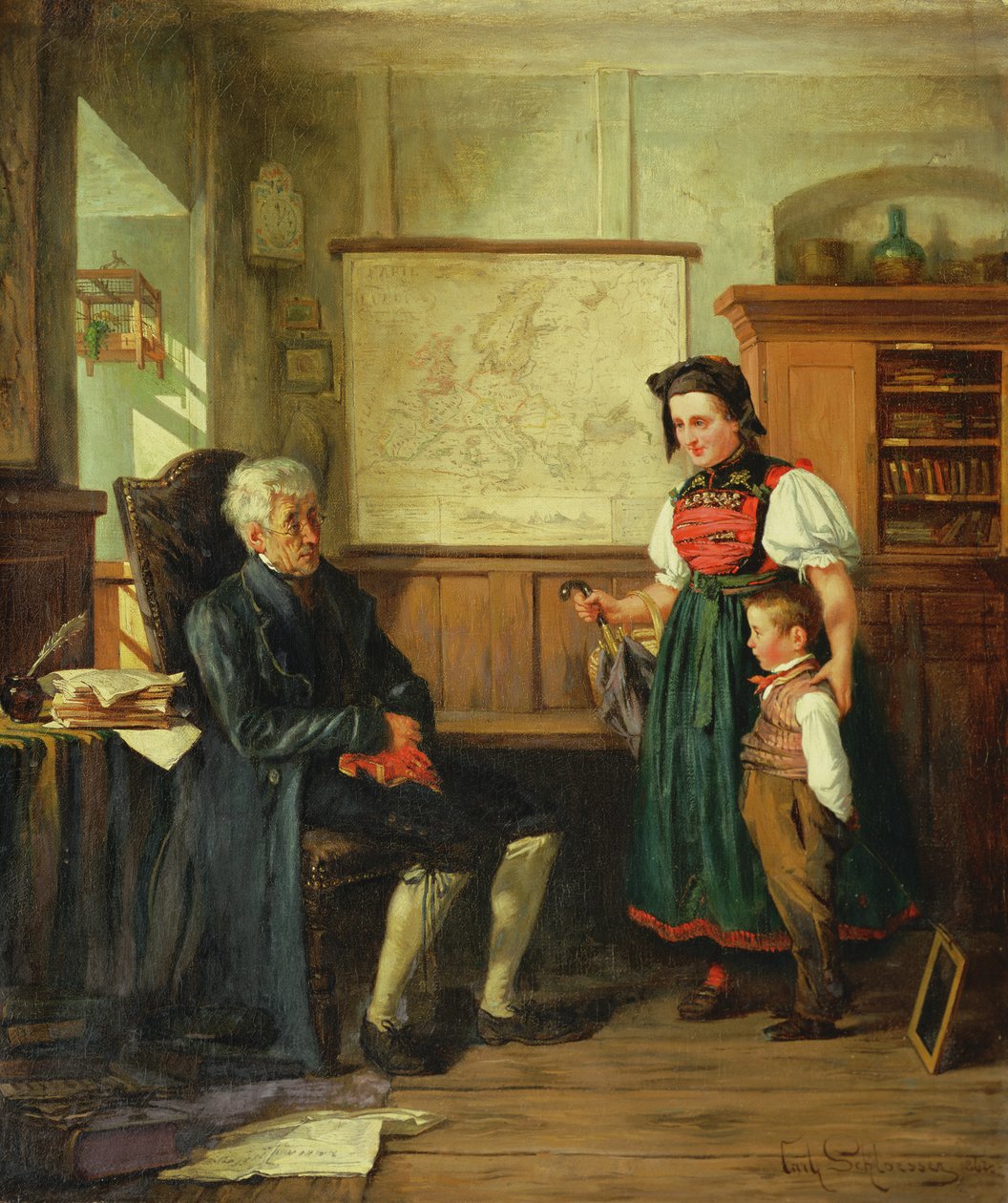 Muayenehaneye Giriş, 1862 by Carl Schlosser