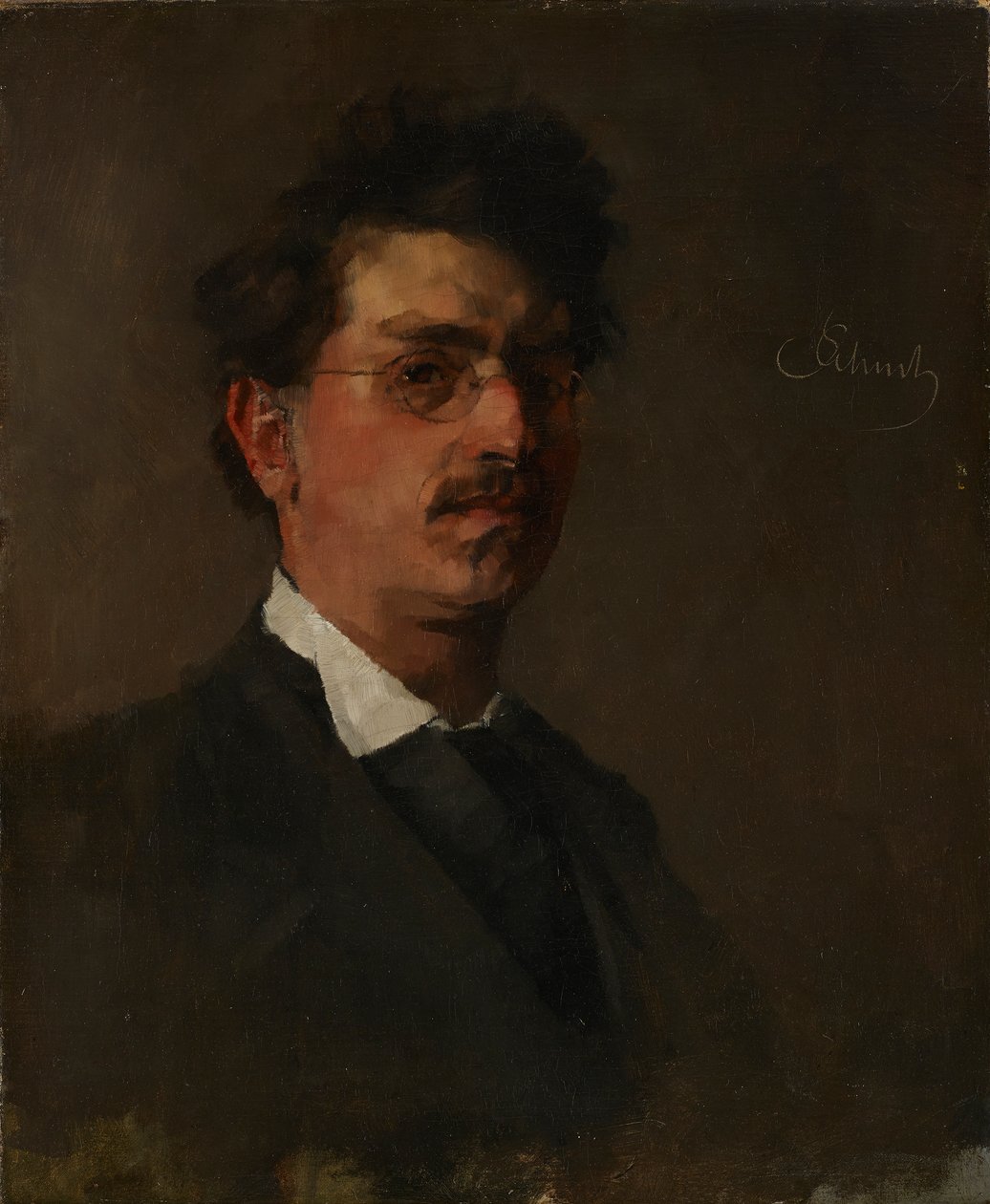 kendi kendine portre by Carl Schuch