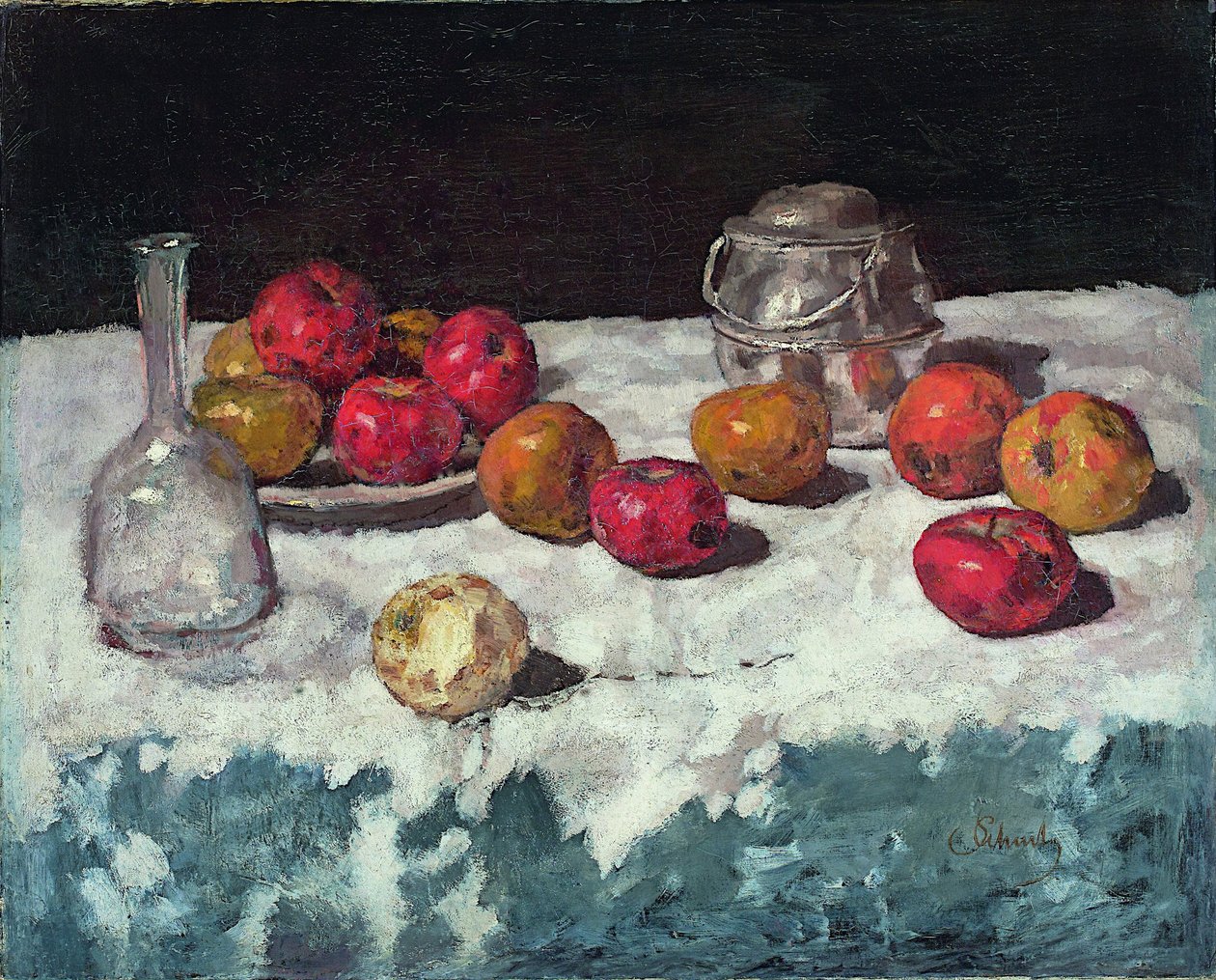Elmalı natürmort, 1889 by Carl Schuch