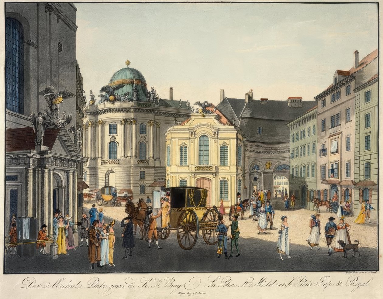 Michaelsplatz, K.K. kale by Carl Schütz
