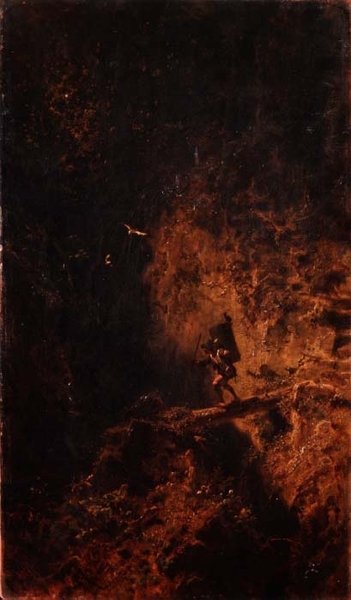 Bir Geçidi Geçen Bir Yolcu by Carl Spitzweg