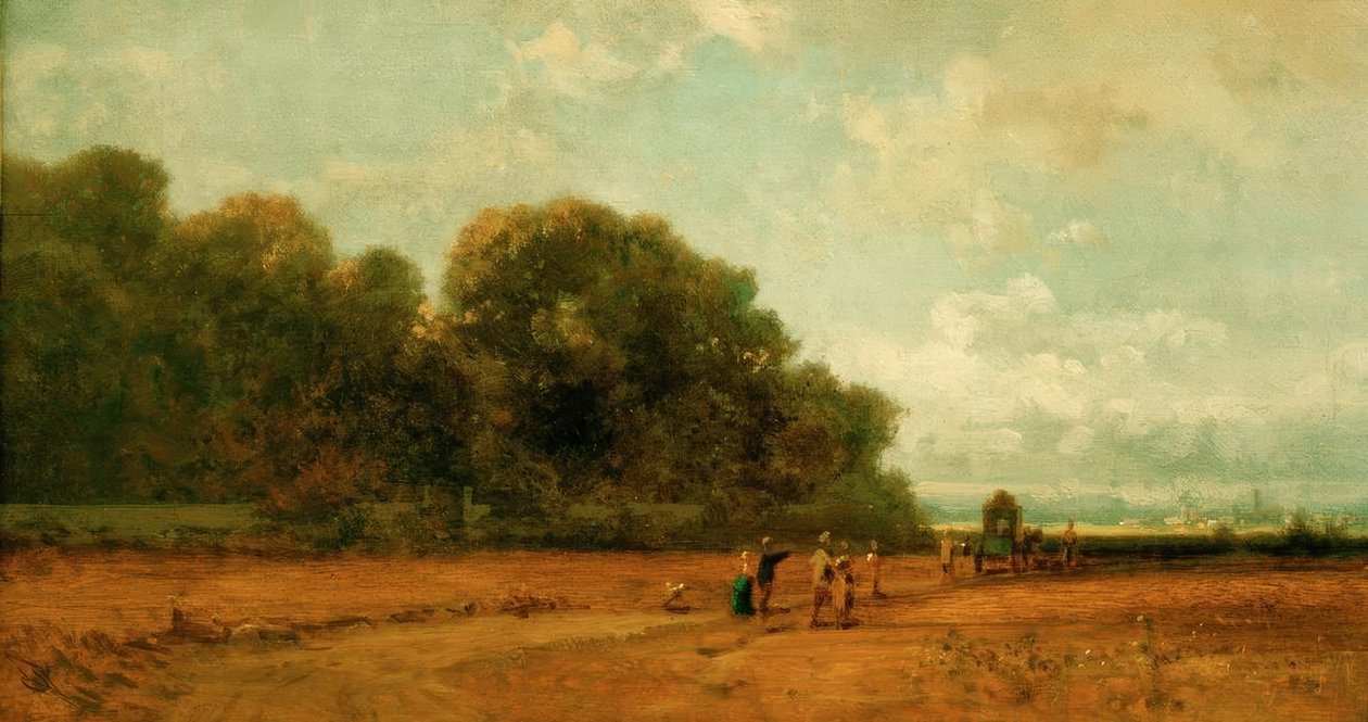 Am Nymphenburger Parkı, Münih by Carl Spitzweg
