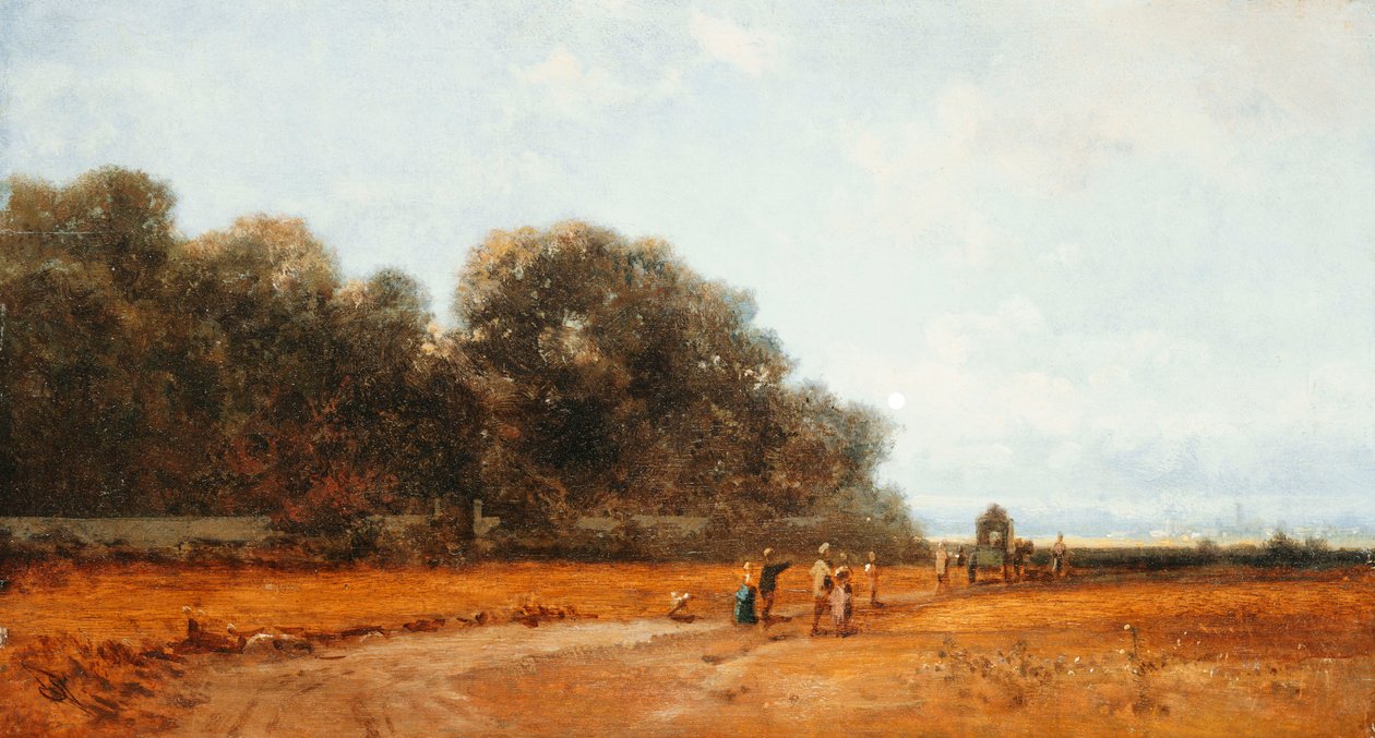 Am Nymphenburger Parkı, Münih by Carl Spitzweg