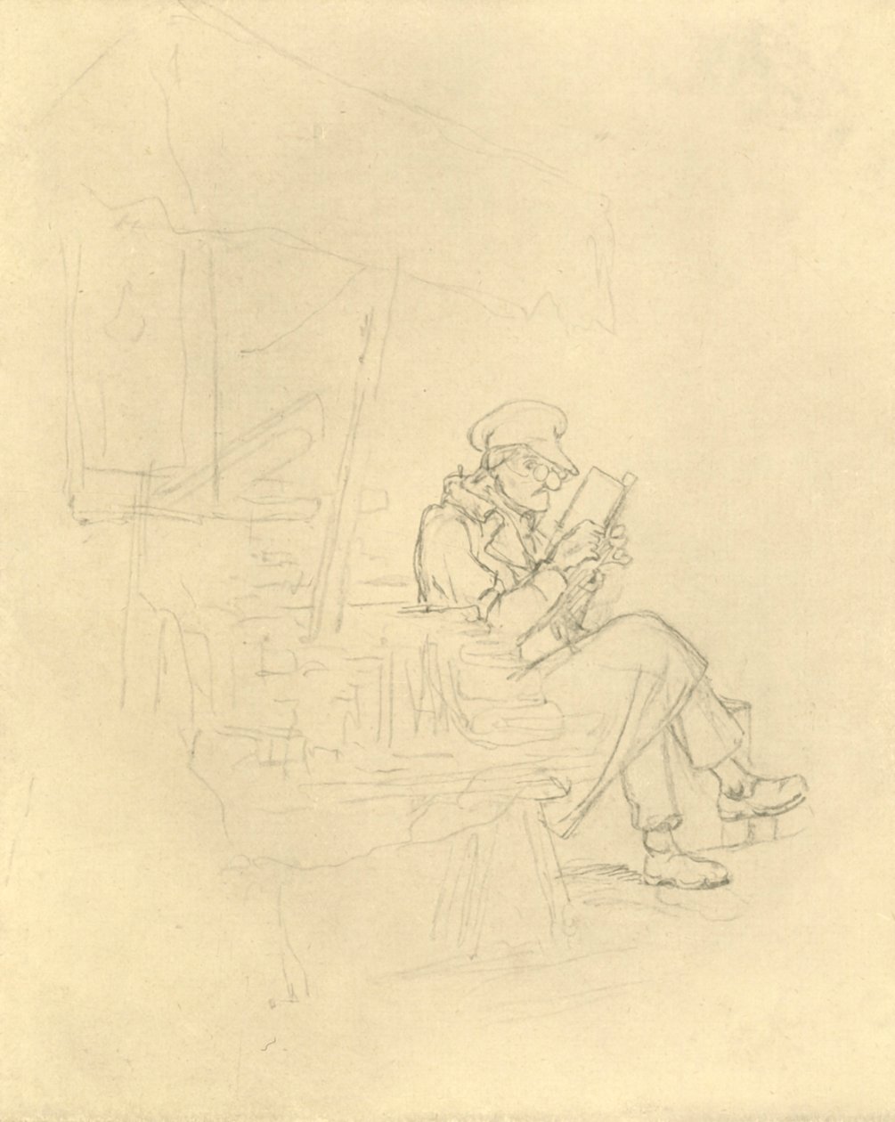 Der Antiquar, 19. yüzyılın ortaları, c1924. by Carl Spitzweg