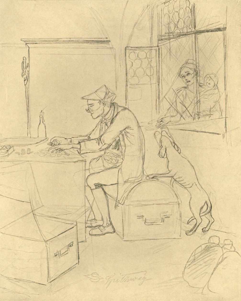 Cimri, 19. yüzyılın ortaları, c1924. by Carl Spitzweg