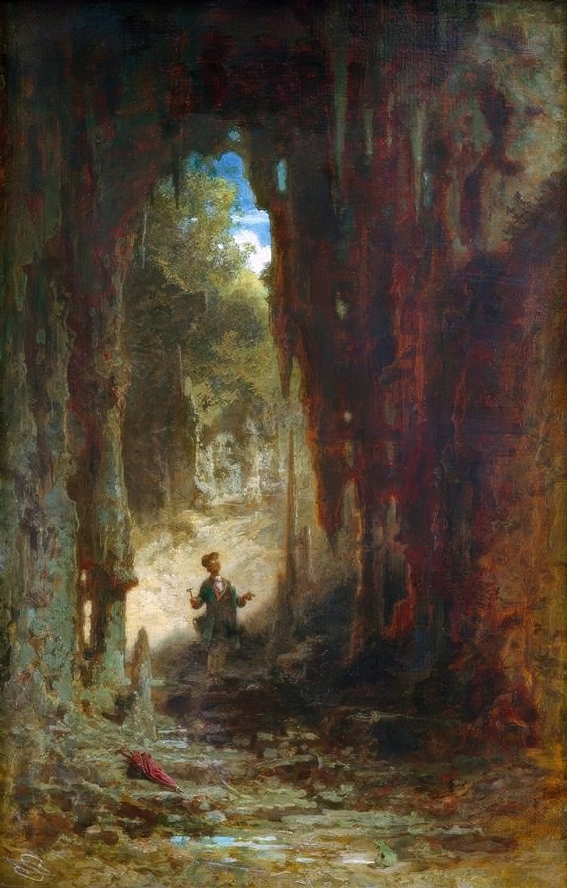 Mağaradaki mineralog by Carl Spitzweg