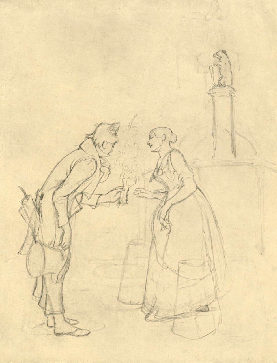 Utangaç Talip, 19. yüzyılın ortaları, c1924. by Carl Spitzweg