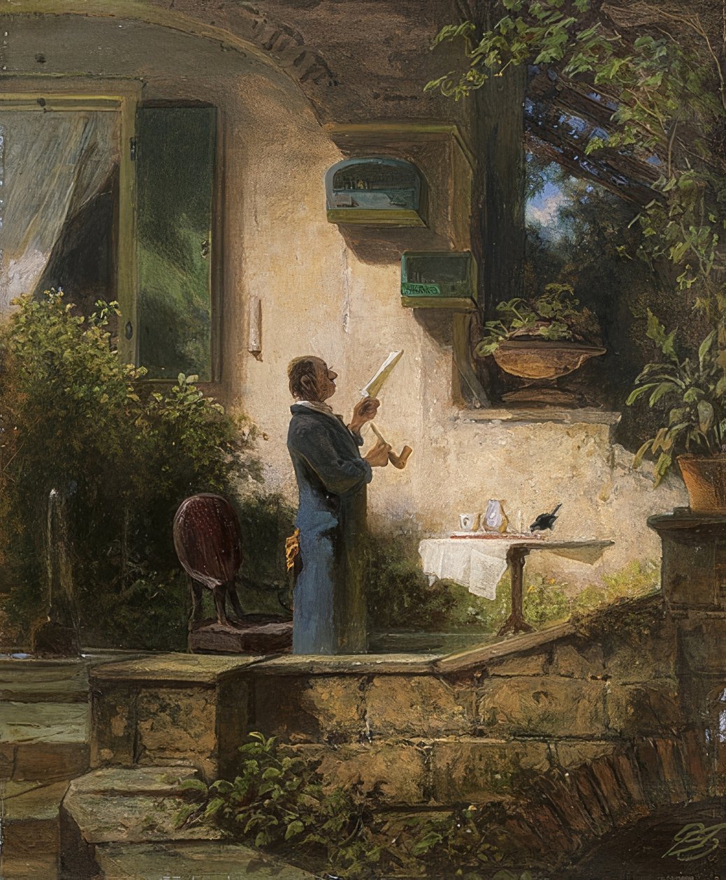 Önemli bir mektup. (Ders) by Carl Spitzweg