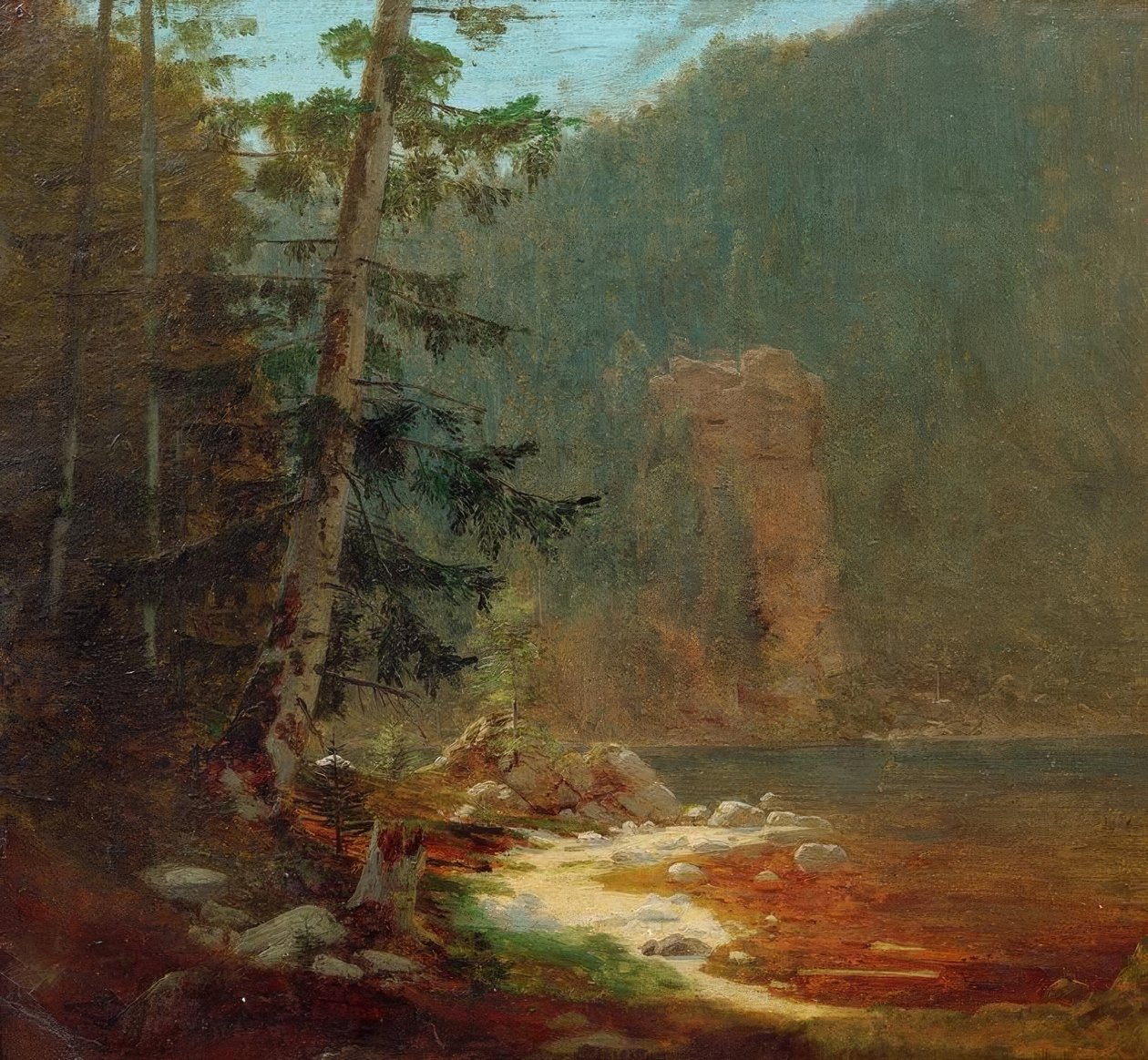 Lenggries yakınında dere ile kaya geçidi by Carl Spitzweg