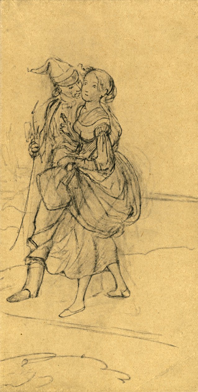 Tehlikeli Soru, 19. yüzyılın ortaları, c1924. by Carl Spitzweg