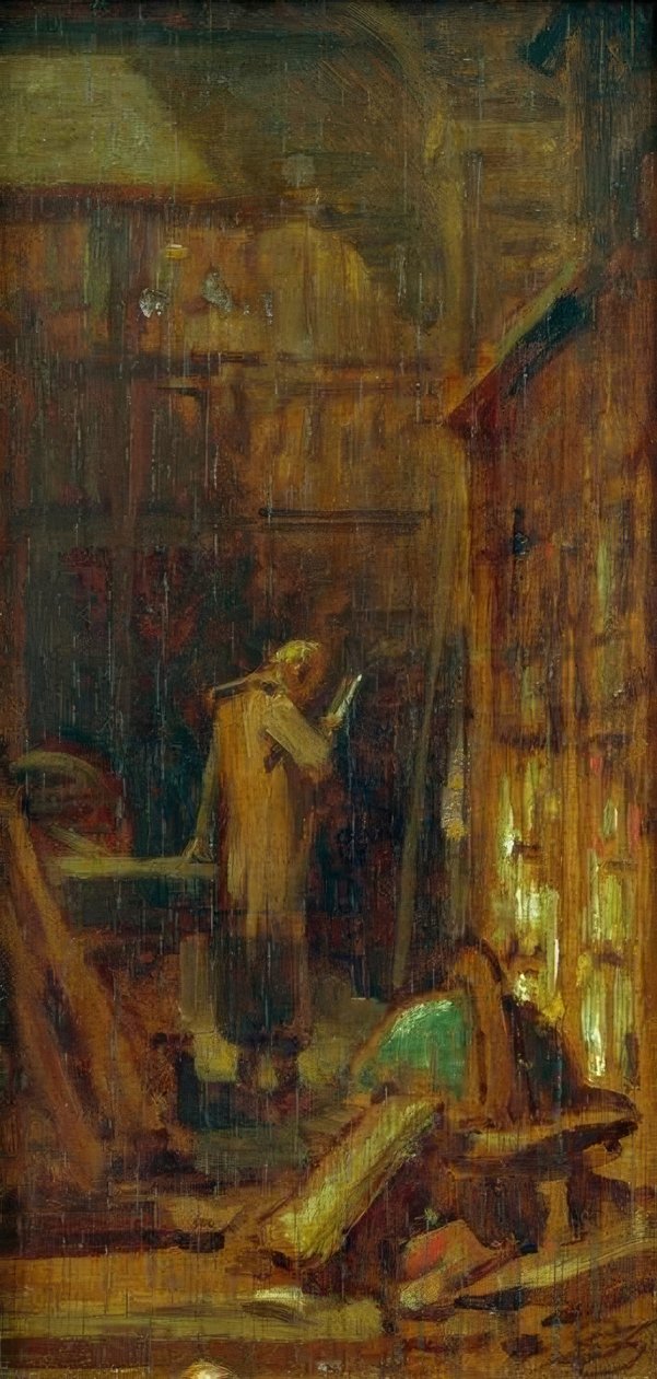 Kütüphanede by Carl Spitzweg