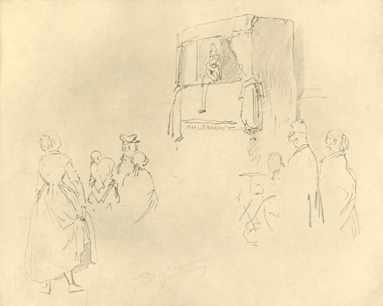 Kasperltheater I, 19. yüzyılın ortaları, c1924. by Carl Spitzweg
