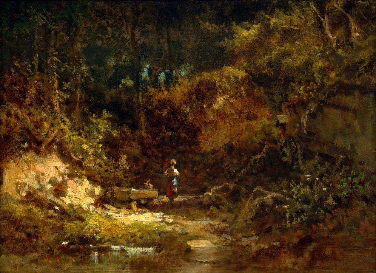 Kız orman çeşme by Carl Spitzweg