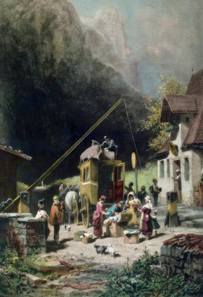 Sadece düşünceler gümrükten muaftır by Carl Spitzweg