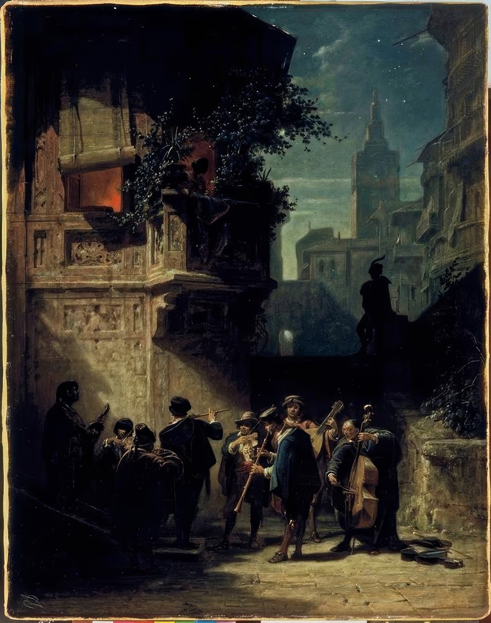 İspanyol serenatı by Carl Spitzweg