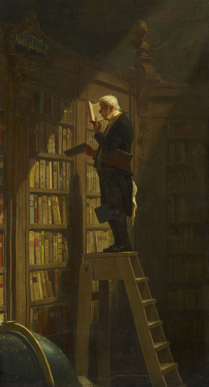 Kitap kurdu, c. 1850 by Carl Spitzweg